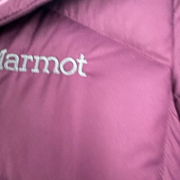 Marmot 700 Down Fill Insulated Parka Coat Hooded Purple Size Small - Picture 9 of 13